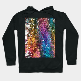 Photographic Image of Multi-colored Sequins Hoodie